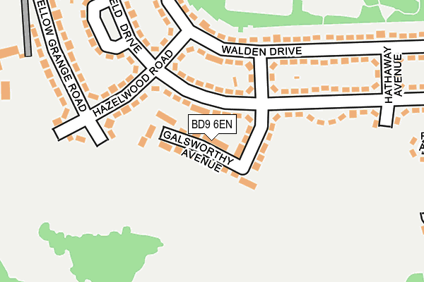 BD9 6EN map - OS OpenMap – Local (Ordnance Survey)