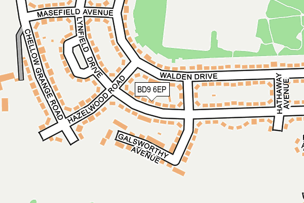 BD9 6EP map - OS OpenMap – Local (Ordnance Survey)