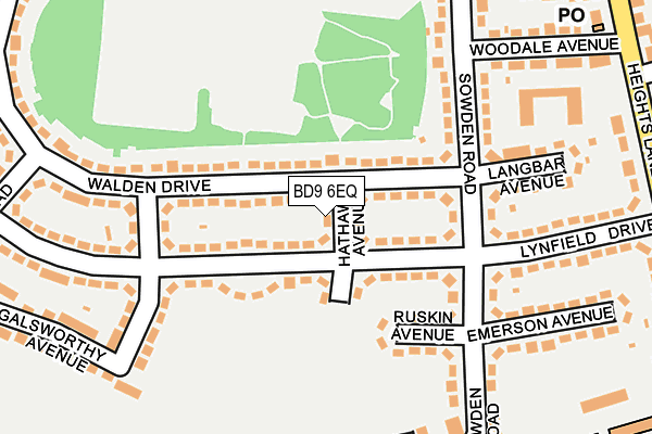 BD9 6EQ map - OS OpenMap – Local (Ordnance Survey)