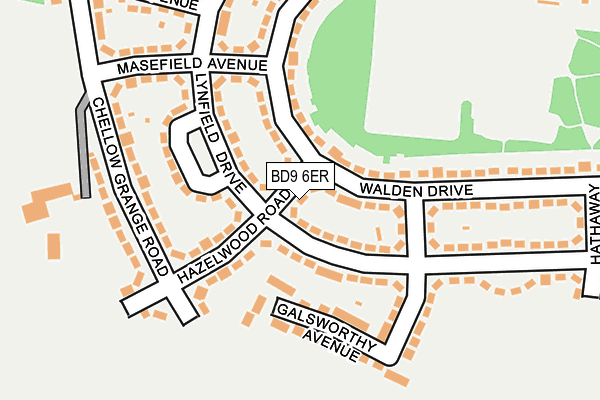 BD9 6ER map - OS OpenMap – Local (Ordnance Survey)