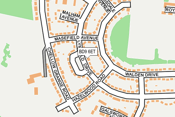 BD9 6ET map - OS OpenMap – Local (Ordnance Survey)