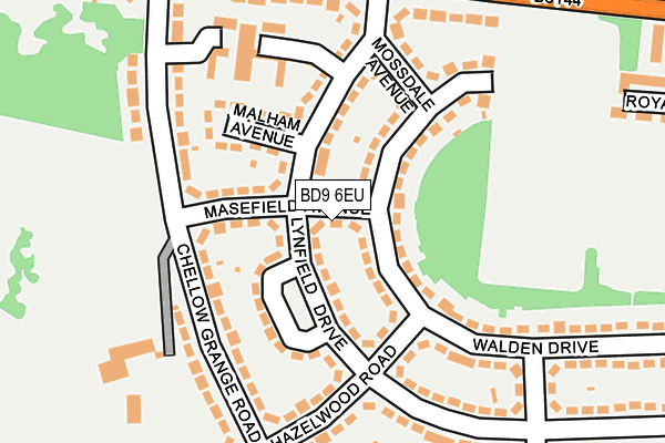 BD9 6EU map - OS OpenMap – Local (Ordnance Survey)