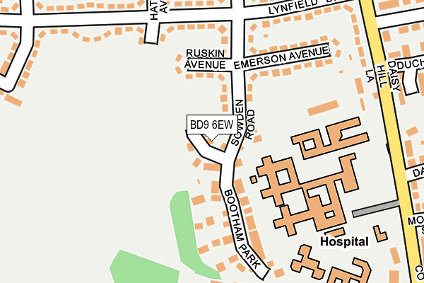 BD9 6EW map - OS OpenMap – Local (Ordnance Survey)