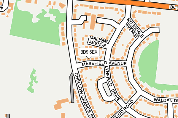 BD9 6EX map - OS OpenMap – Local (Ordnance Survey)