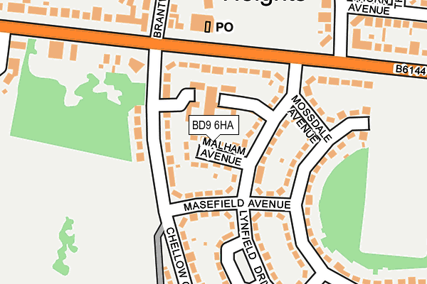 BD9 6HA map - OS OpenMap – Local (Ordnance Survey)