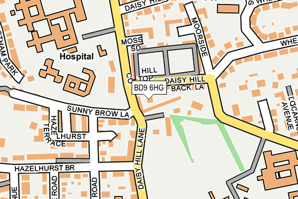 BD9 6HG map - OS OpenMap – Local (Ordnance Survey)