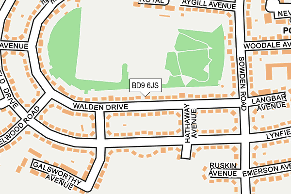 BD9 6JS map - OS OpenMap – Local (Ordnance Survey)