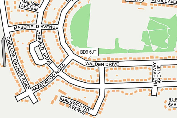 BD9 6JT map - OS OpenMap – Local (Ordnance Survey)