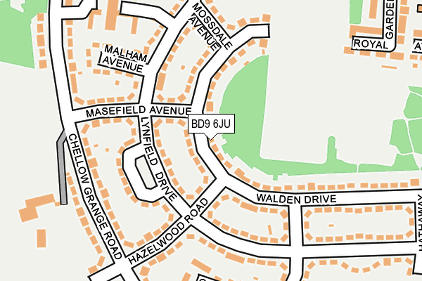 BD9 6JU map - OS OpenMap – Local (Ordnance Survey)