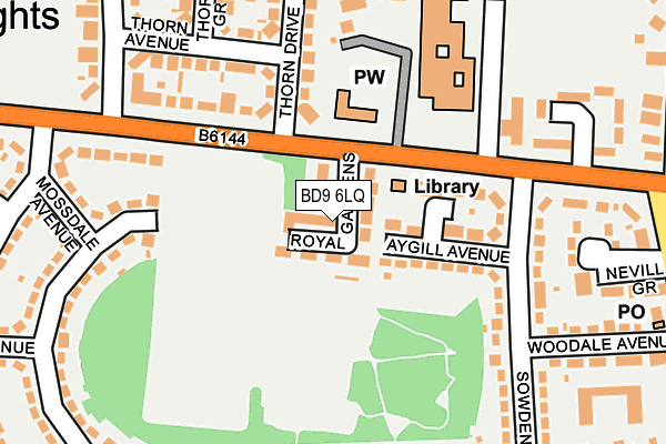 BD9 6LQ map - OS OpenMap – Local (Ordnance Survey)