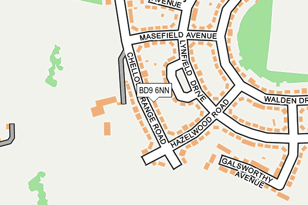 BD9 6NN map - OS OpenMap – Local (Ordnance Survey)