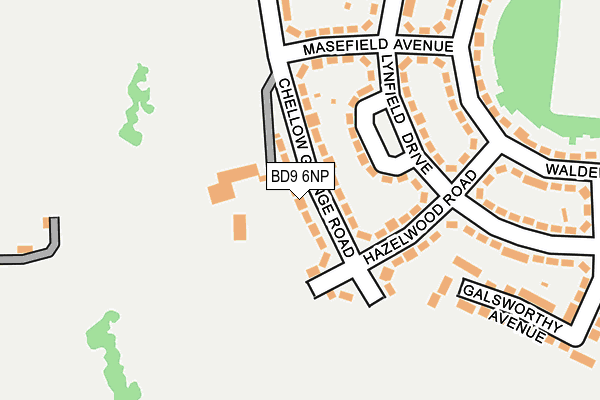 BD9 6NP map - OS OpenMap – Local (Ordnance Survey)