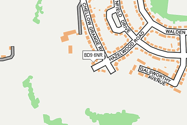 BD9 6NR map - OS OpenMap – Local (Ordnance Survey)