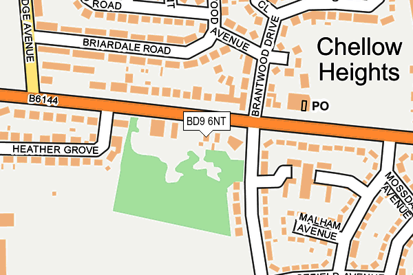 BD9 6NT map - OS OpenMap – Local (Ordnance Survey)