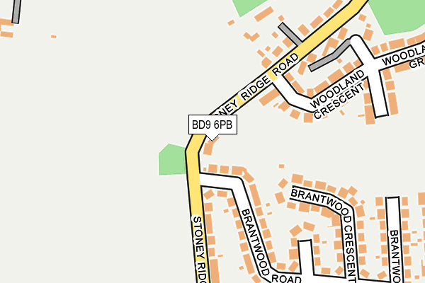 BD9 6PB map - OS OpenMap – Local (Ordnance Survey)