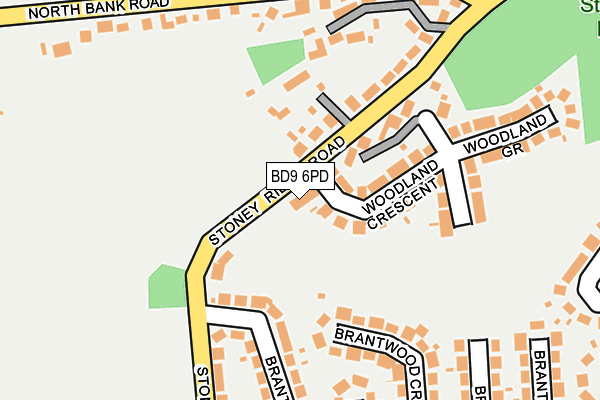 BD9 6PD map - OS OpenMap – Local (Ordnance Survey)