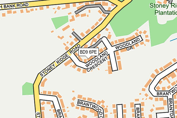 BD9 6PE map - OS OpenMap – Local (Ordnance Survey)