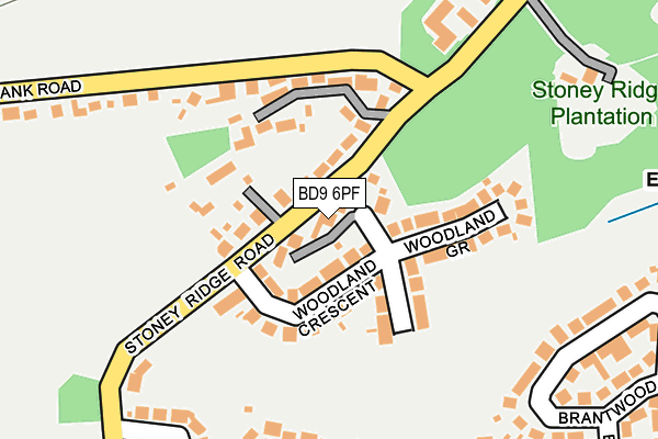 BD9 6PF map - OS OpenMap – Local (Ordnance Survey)