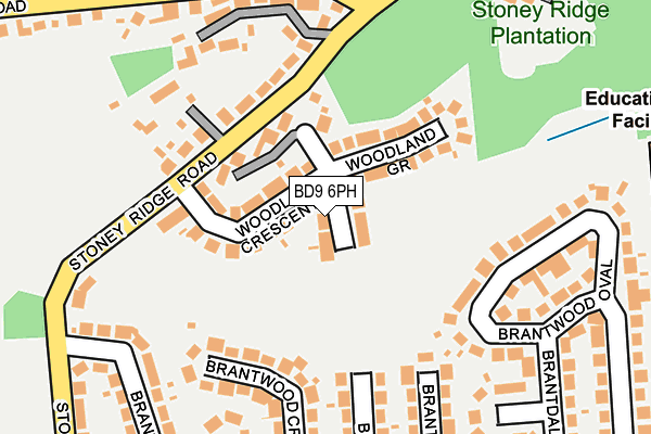 BD9 6PH map - OS OpenMap – Local (Ordnance Survey)