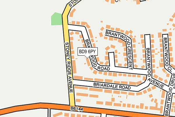 BD9 6PY map - OS OpenMap – Local (Ordnance Survey)
