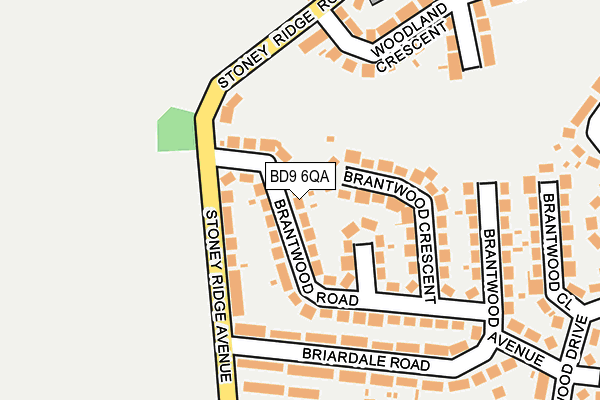 BD9 6QA map - OS OpenMap – Local (Ordnance Survey)