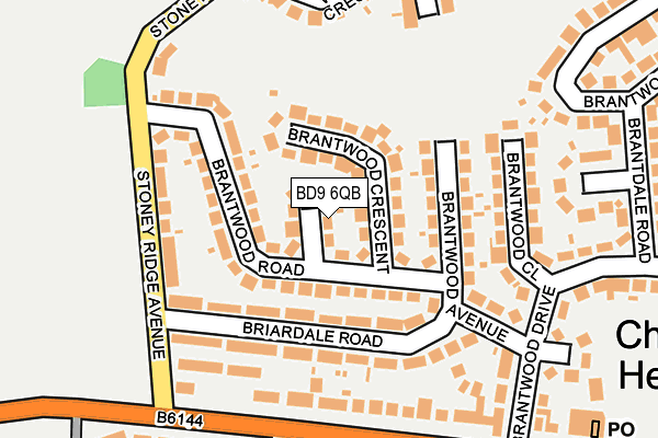 BD9 6QB map - OS OpenMap – Local (Ordnance Survey)