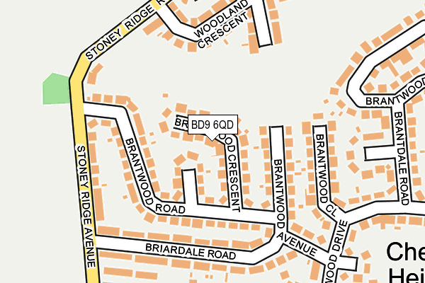 BD9 6QD map - OS OpenMap – Local (Ordnance Survey)