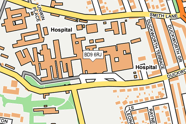 BD9 6RJ map - OS OpenMap – Local (Ordnance Survey)