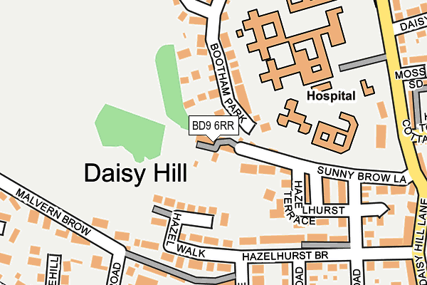BD9 6RR map - OS OpenMap – Local (Ordnance Survey)