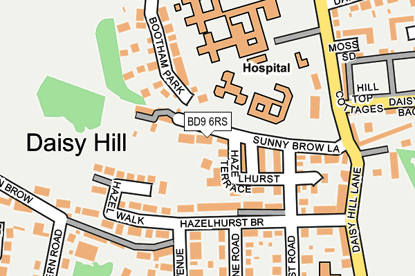 BD9 6RS map - OS OpenMap – Local (Ordnance Survey)