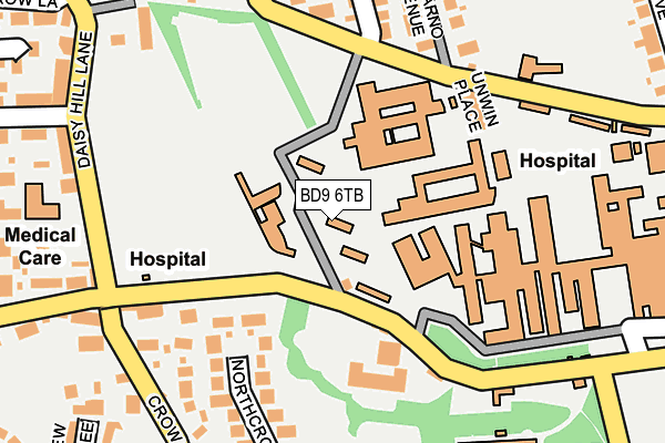 BD9 6TB map - OS OpenMap – Local (Ordnance Survey)