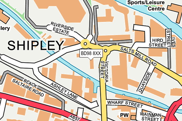 BD98 8XX map - OS OpenMap – Local (Ordnance Survey)