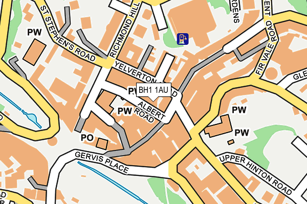 BH1 1AU map - OS OpenMap – Local (Ordnance Survey)