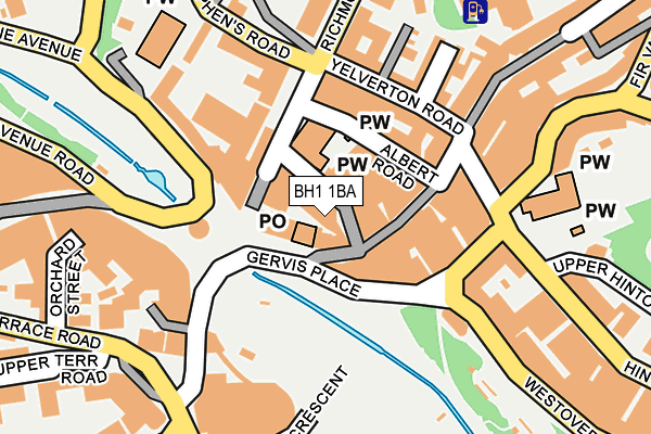 BH1 1BA map - OS OpenMap – Local (Ordnance Survey)