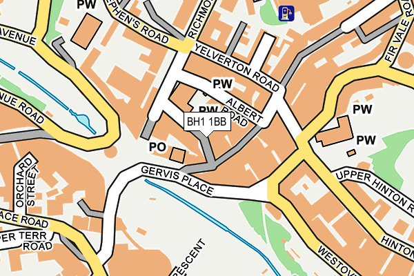 BH1 1BB map - OS OpenMap – Local (Ordnance Survey)