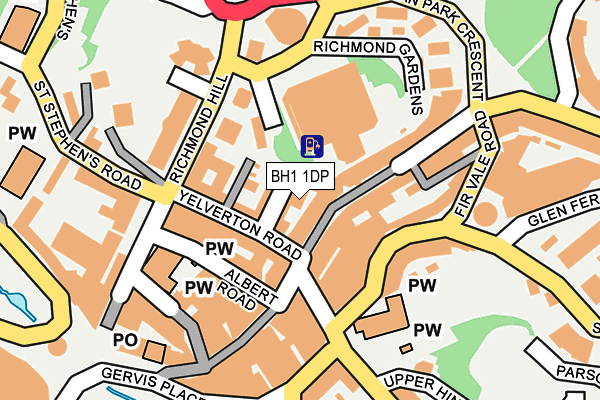 BH1 1DP map - OS OpenMap – Local (Ordnance Survey)