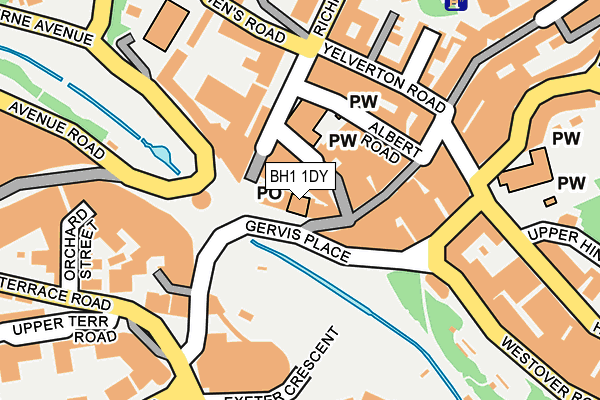 BH1 1DY map - OS OpenMap – Local (Ordnance Survey)