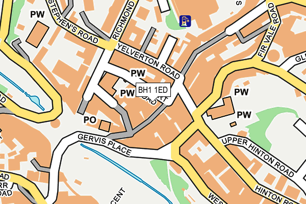 BH1 1ED map - OS OpenMap – Local (Ordnance Survey)