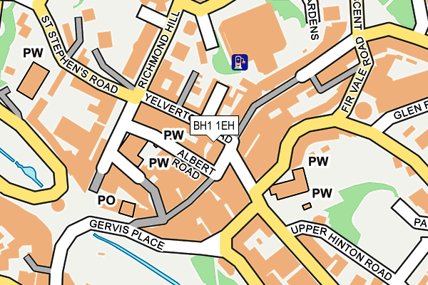 BH1 1EH map - OS OpenMap – Local (Ordnance Survey)