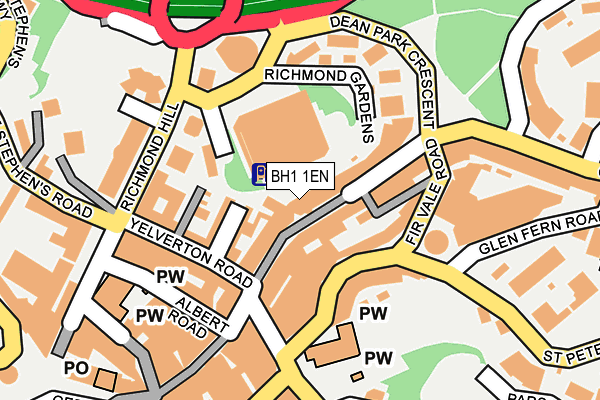 BH1 1EN map - OS OpenMap – Local (Ordnance Survey)