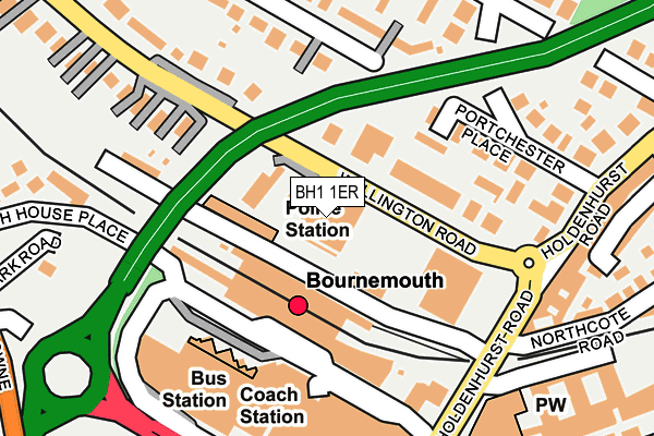 BH1 1ER map - OS OpenMap – Local (Ordnance Survey)