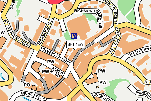 BH1 1EW map - OS OpenMap – Local (Ordnance Survey)
