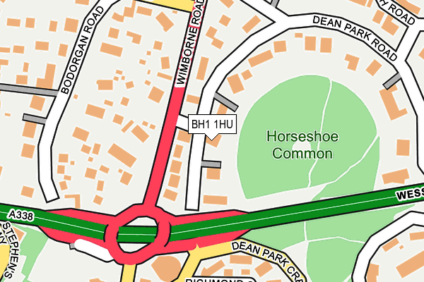 BH1 1HU map - OS OpenMap – Local (Ordnance Survey)