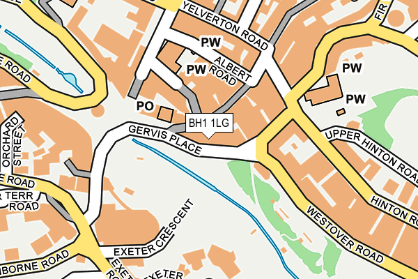 BH1 1LG map - OS OpenMap – Local (Ordnance Survey)