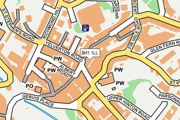 BH1 1LL map - OS OpenMap – Local (Ordnance Survey)