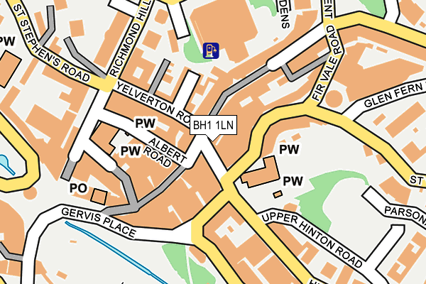BH1 1LN map - OS OpenMap – Local (Ordnance Survey)