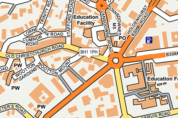 BH1 1PH map - OS OpenMap – Local (Ordnance Survey)