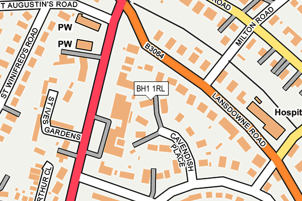 BH1 1RL map - OS OpenMap – Local (Ordnance Survey)