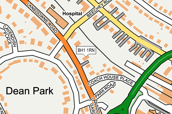 BH1 1RN map - OS OpenMap – Local (Ordnance Survey)