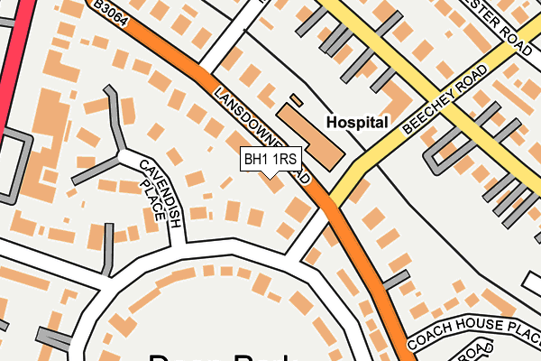 BH1 1RS map - OS OpenMap – Local (Ordnance Survey)